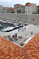 Dubrovnik, Old Harbor from 13th c. city wall, Dalmatian Coast